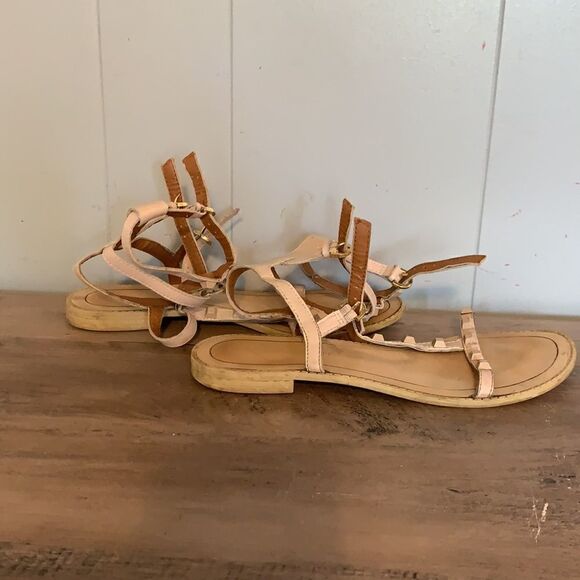Rebecca Minkoff Nude Studded Gladiator Sandals Size 7.5 - Picture 7 of 7